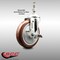 Service Caster 5 Inch 316SS Maroon Polyurethane Swivel 3/8 Inch Threaded Stem Caster with Brake SS316TS20S514-PPUB-MRN-TLB-381615 - alternate 3